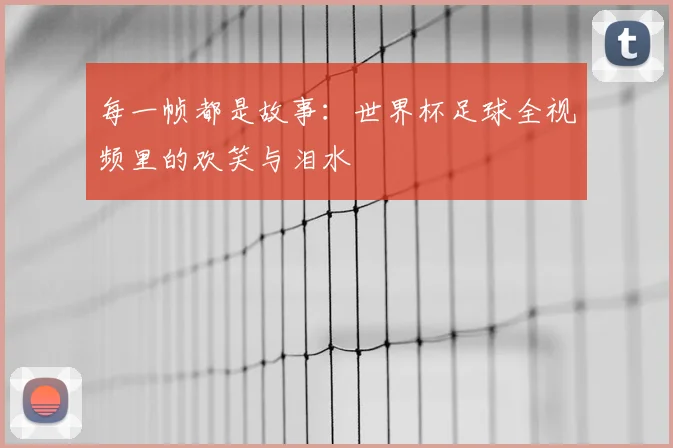 每一帧都是故事:世界杯足球全视频里的欢笑与泪水